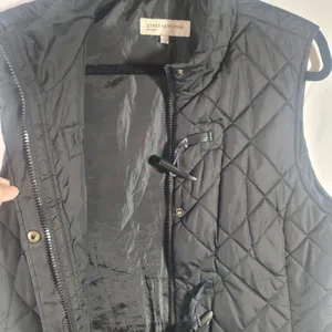 Jones New York Sport Womens Black Quilted Toggle Puffer Vest Size L Unique Hooks thumbnail 9