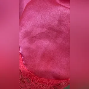Victoria's‎ Secret Y2K Vintage Neon Pink Satin Lace Top Size M thumbnail 10