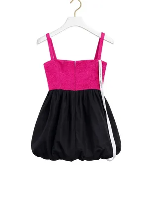 Amanda Uprichard Christine Tweed Bubble Mini Dress XS Pink Black NWT thumbnail 3