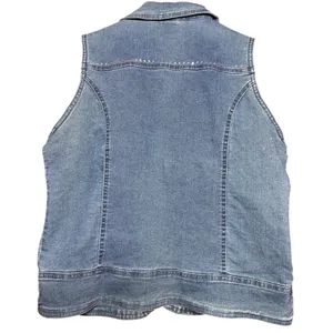 Unbranded Women Medium Wash Rhinestone Studded Denim Vest Blue‎ Small 4301C thumbnail 3