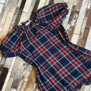 Hill‎ House Katherine Tartan Plaid Holiday Mini Nap Dress Navy Size XS thumbnail 5