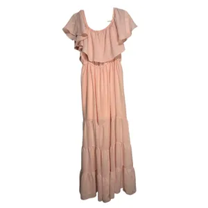Venus Pink Off The Shoulder Tiered Maxi Dress Ruffle Flounce Boho Size‎ 16 thumbnail 9
