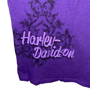 Harley-Davidson Biker V‎ Neck Tee Purple Small thumbnail 2