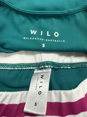 Wilo The Label Green Biker Shorts/Tank Top Set Women’s Small thumbnail 2