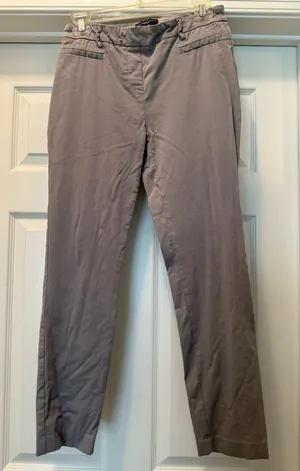 Katherine Barclay Straight Leg Pants in Dusty Mauve Gray thumbnail 1