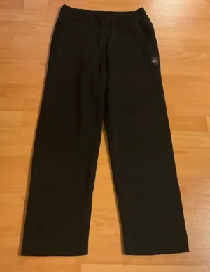 Alo Yoga Scholar Straight Leg Sweatpant Black L thumbnail 1