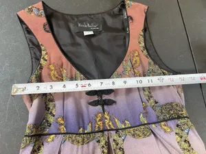 Vintage Y2K Asian Inspired Nicole Miller 2 Empire Waist Sleeveless Mini Dress thumbnail 10