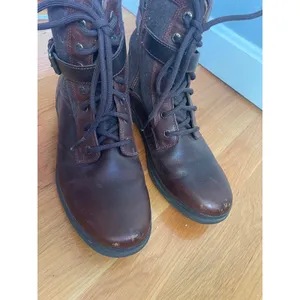 UGG Kesey Waterproof Leather Wool Combat Boot Winter Shearling 8.5 Brown 1005264 thumbnail 3