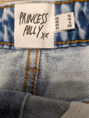 Princess Polly Acid Washed Cutoff Distressed Shorts Size 6 thumbnail 3
