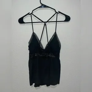 Victorias Secret Sleepwear Tanktop Black Lace thumbnail 5