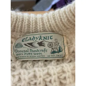 Cladyknit Donegal Irish Fisherman Cable Knit 100% Pure Wool Sweater Vintage 80s thumbnail 4