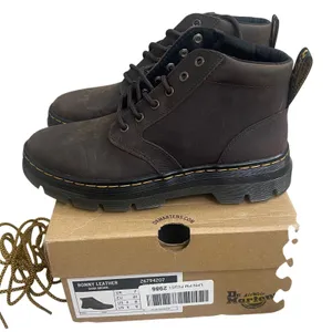 Dr. Martens Bonny Leather Dark Brown Crazy Horse Boots 26794207 Womens 9 Mens 8 thumbnail 1