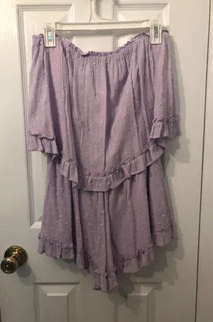 Peach Love NWOT Lavender Strapless Romper thumbnail 2