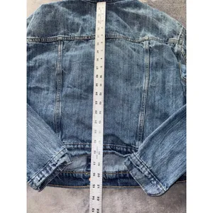 Old Navy‎ Denim Jacket Womens Boyfriend Distressed Blue Size Large thumbnail 7