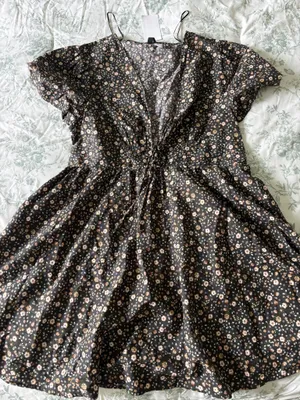 H&M Black Floral Dress thumbnail 1