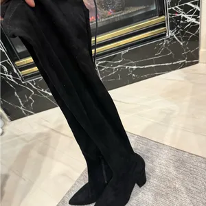 Amazon Black Knee High Over the Knee Black Heel Boots Size 7 thumbnail 5