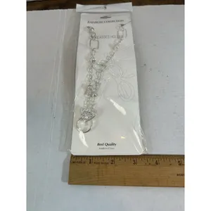 Angel Design ID Badge Holder Necklace Glasses Chain Silver Tone Lanyard 14” NIP thumbnail 7