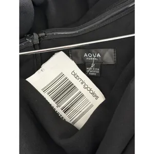 Aqua Scuba Crepe Off Shoulder Gown Size 2 in Black Side Slit‎ Back Zip NEW thumbnail 5