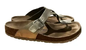 Birkenstock Gizeh Silver Sandals Women’s Sz. 41 (10-10.5) thumbnail 1