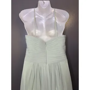 Azazie Dress Womens A8 Green Chiffon Sweetheart Spaghetti Strap Maxi Formal thumbnail 9