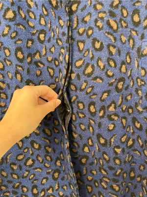 Adyson Parker Blue Leopard Print Pea Coat cheetah size large jacket thumbnail 6