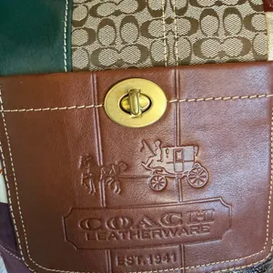 y2k Coach Bleeker 11356 Holiday Patchwork Hobo Bag Purse thumbnail 3