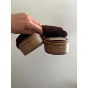 BP Leather Mules 6.5 Cognac Brown Maya Bootie Boho Chic Office Neutral Everyday thumbnail 8
