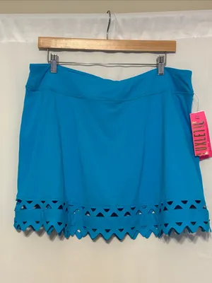 Lilly Pulitzer UPF 50+ Theah Skort Turquoise Oasis‎ NWT size XL thumbnail 2
