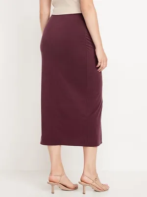 Old Navy Ribbed Ruched Maxi Skirt thumbnail 2