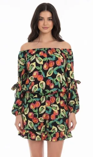 Voom by Joy Han fruit print size medium romper Black thumbnail 1
