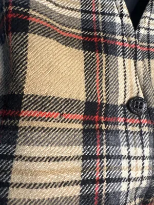 Vintage Browns of Bermuda Plaid Pure New Wool Vest US 12 Made England Old Money thumbnail 2