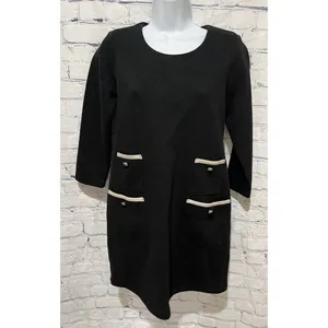 Tuckernuck Black Francoise Mod Mini Dress Extra Small XS thumbnail 2