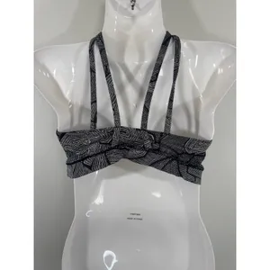 Lululemon Free To‎ Be Wild Sports Bra Black White Geometric Strappy Size 4 thumbnail 6