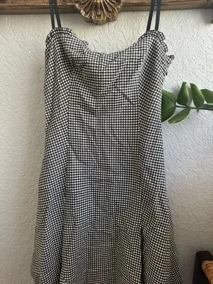 ZARA Nwt  Gingham Mini Dress thumbnail 2