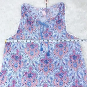 VICTORIA’S SECRET Blue Paisley Print Short Nightgown Sleeveless Size‎ Small New thumbnail 9