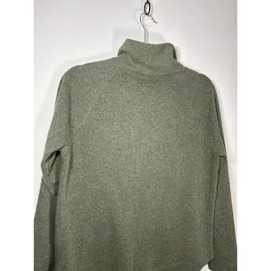 J. Crew Funnel‎ Neck Pullover Green Button Detail Long Sleeve Small thumbnail 6