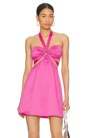 MORE TO COME Kristen Halter Mini Dress in Pink thumbnail 1