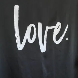 Victorias Secret Black Satin Love Graphic Kimono Robe‎ Ruffle Sleeve One Size thumbnail 6