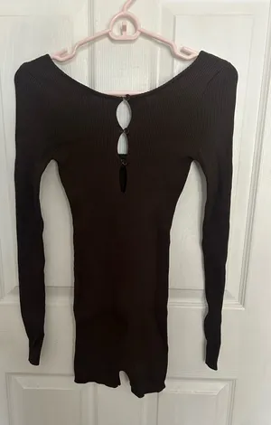 White Fox Long Sleeve Romper thumbnail 1