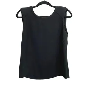 ZARA Perfect Sleeveless Lightweight Blouse Open V Neck Key Hole Back Small Black thumbnail 13