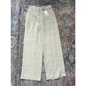 Aritzia The Limitless Pant Linen NWT Natural Ecru Wide Leg Size 6 thumbnail 11