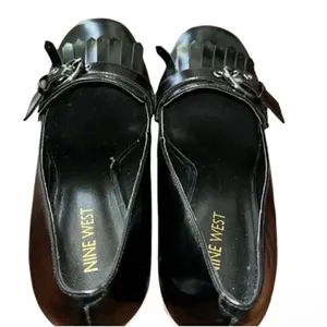 NINE WEST Women's Black Umbriah Leather Dress Pump(Size 9M) thumbnail 8