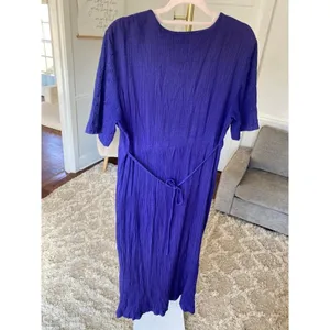 Vintage Button Front Maxi Dress‎ Purple Plaza South L Romantic Wedding Elegant thumbnail 3