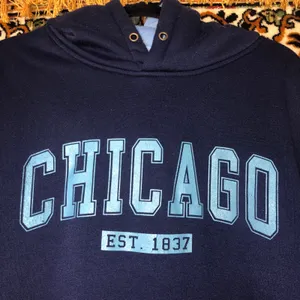 Unisex Navy Blue Cozy Chicago Sweatshirt size XL thumbnail 3