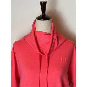 Under Armour Sweatshirt‎ Women Small Pink Loose Fit Mock Neck Pullover Athletic thumbnail 4