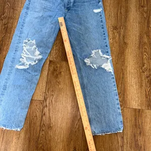 AGOLDE 90's‎ High Rise Loose Fit Distressed Jeans Light Wash Blue Size 30 Grunge thumbnail 7