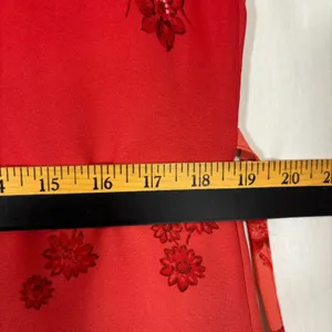 M.H.M. Melissa Harper Dress Red Floral Ombre Chiffon‎ Vtg Y2K Party Wedding 10 thumbnail 8