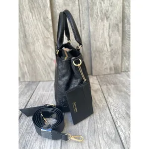 Juicy Couture Black Embossed Logo Satchel with Removable Strap & Wallet thumbnail 4