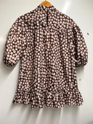 NEW Anthropologie Long-Sleeve Mock-Neck Swing Mini Dress size xsp thumbnail 9