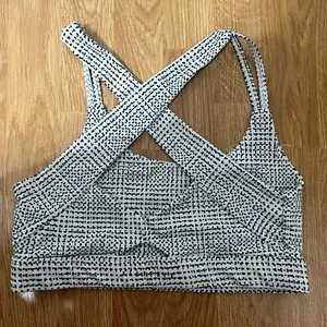 Anthropologie All Fenix White & Black Sport Bra (Size M) thumbnail 2
